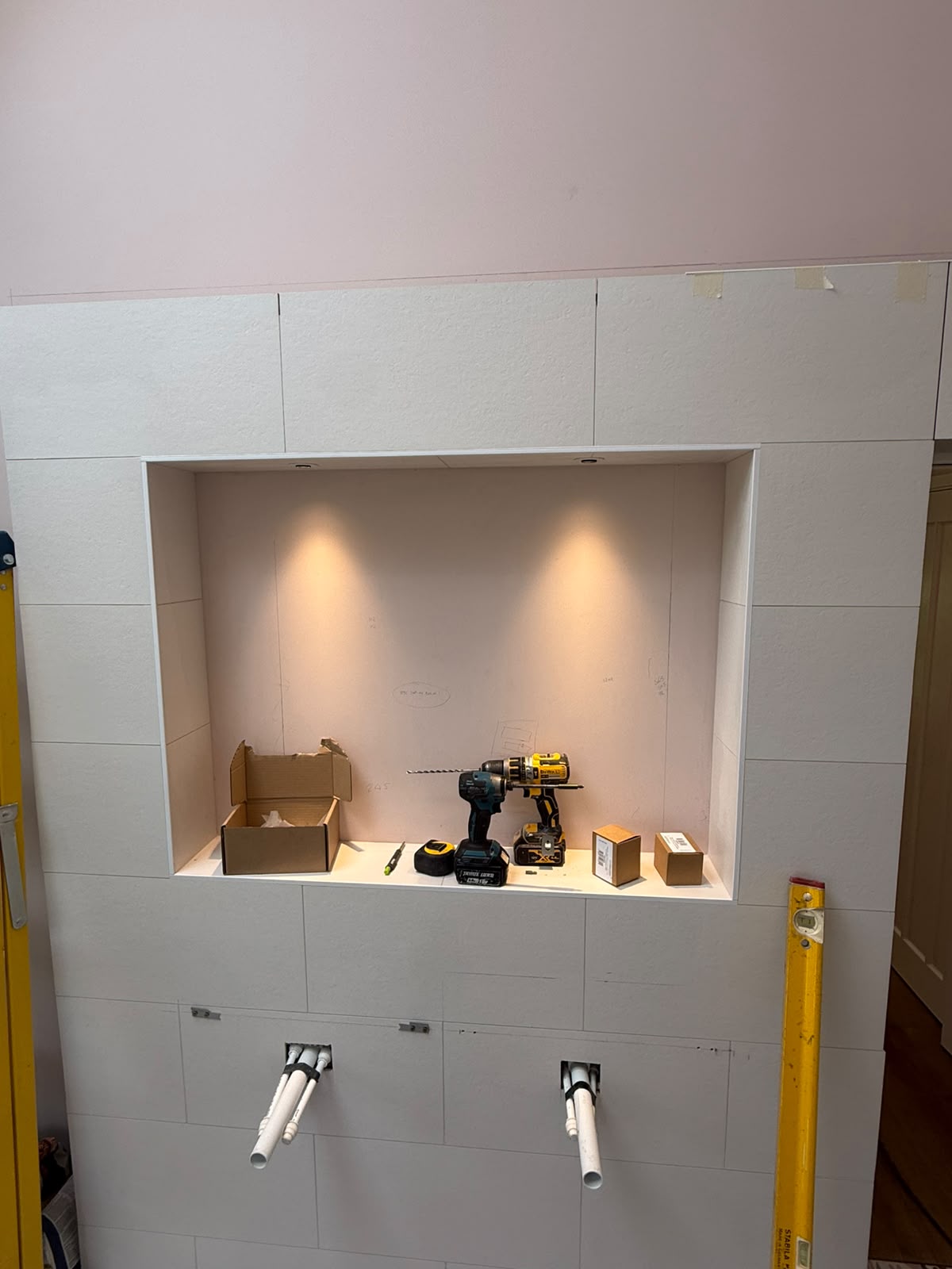 Integral LED Hi-Brite 45 downlight packaging on site — premium lighting supply fitted by D.P.L Electrical Services